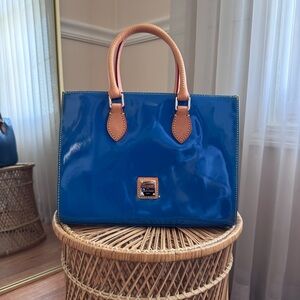 Dooney & Bourke Janine Blue Patent Leather Bag